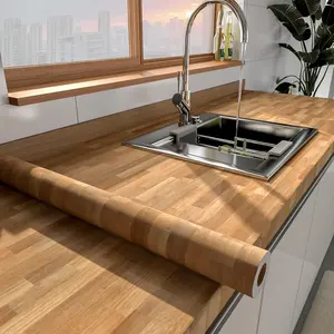 Wood Grain Peel-and-Stick Wallpaper, Self-Adhesive Removable Contact Paper for Cabinets, Countertops, Kitchen Decor Ideas (15.7in x 393in)