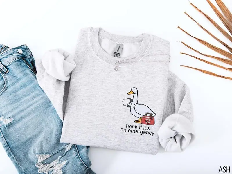 Emergency Department Nurse Sweatshirt, Silly Goose Doctor Sweatshirt, ER Tech Shirt, Funny EMT Gift, Emergency Room Nurse Crewneck Sweater