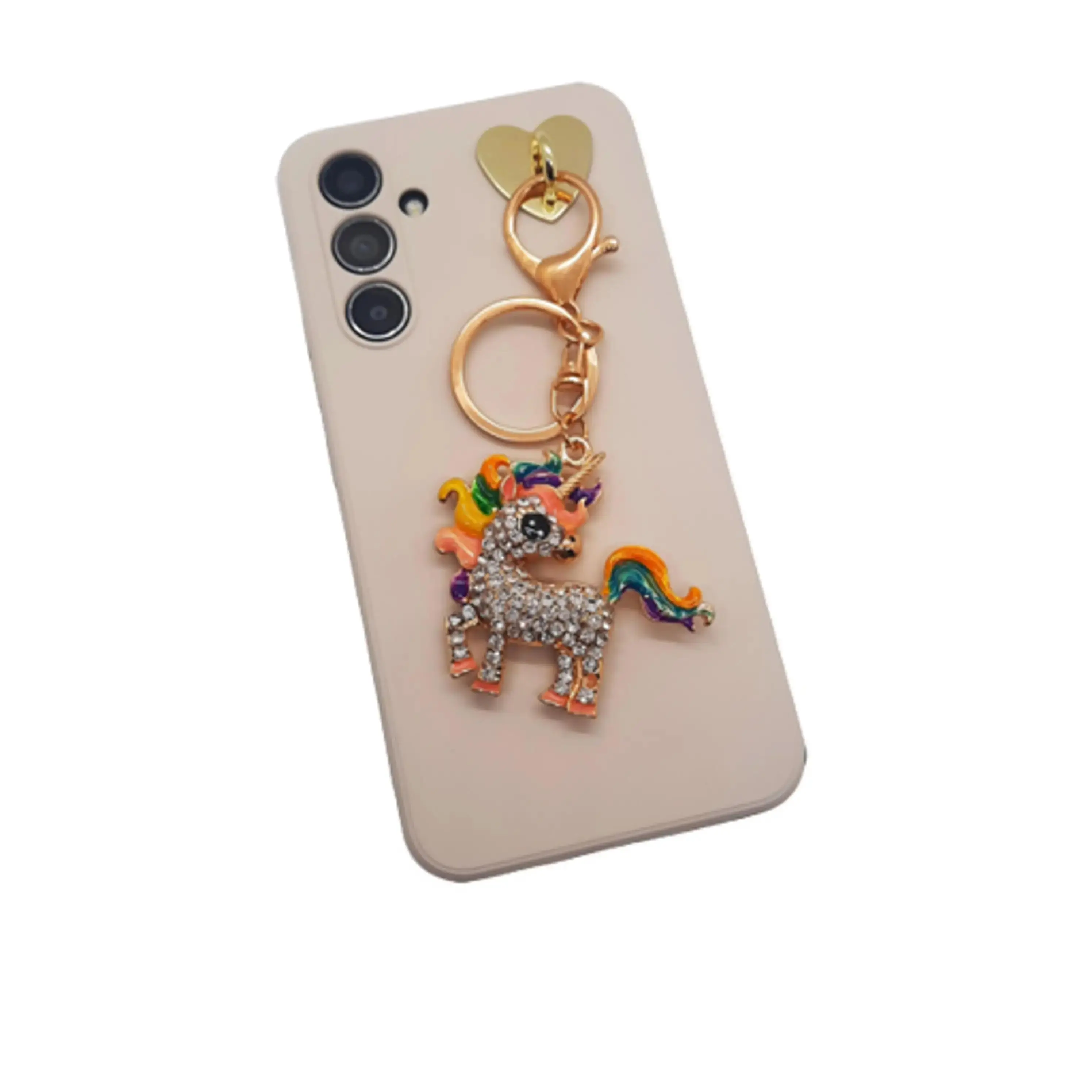Freeborn the Unicorn Glitzy Drop Charm for Keys, Bags and Phones