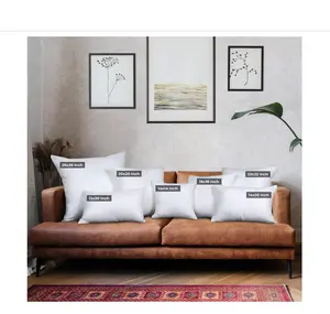 Bedding Throw Pillows (Set of 4, White) – 18 x 18 Inches Down Alternative Pillows for Bed, Sofa, and Couch - Fluffy Decorative Stuffer Pillow for Indoors & Outdoors
