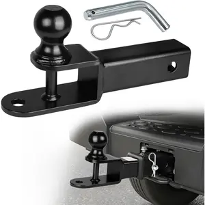 ATV/UTV Trailer Hitch, Towing Ball Mounts with 2" Ball, Tow Hitch with Pin and Clip, Fits 2-Inch Receiver, Black
