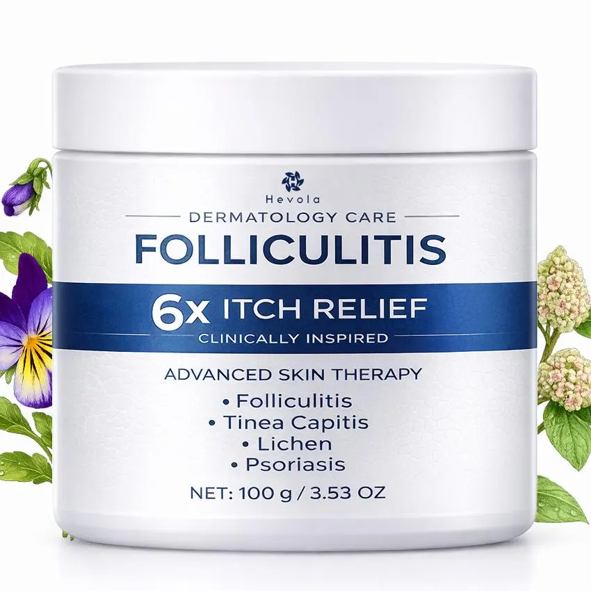Organic Folliculitis Treatment Cream - 100g - Summervibes Formula - Effective Relief for Scalp & Face - Beauty & Personal Care Body Moisturizer