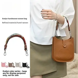 Ankes Artisan Strap Conversion Kit For Handbags Handle Conversion Kit (14") For Le Pliage Xtra XS & Evelyne 16/29 - Brown, Black, Grey, White With Gold/Silver Hardware