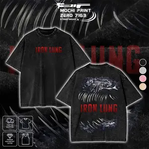 Iron Lung Horror Game Movie Graphic T-shirt Iron Lungs Crewneck Sweatshirt Hoodie Tank Top Streetwear 100% Premium Cotton Apparel Oversized Horror Game Fan Gift Heavyweight Aesthetic Washed Print Unisex Top