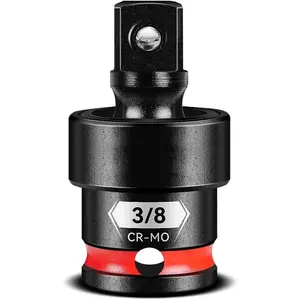 3/8" Drive Impact Universal Joint Set, CR-MO Swivel Socket Adapter for Automotive &  Repair, Flexibly Reach Tight-Angle Fasteners