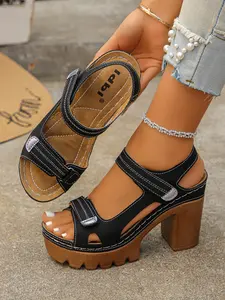New Summer Women's Sandals Thick Sole Waterproof Platform Chunky Heel Fish Mouth High Heels Versatile New Style Footwear Open Toe Sandals