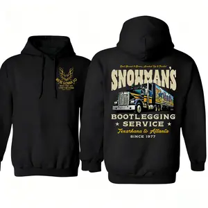 Snowman's Bootlegging Service 2 Side Hoodie, Smokeyy and The Bandiit Sweatshirt, Unisex Trendy Sweatshirt Gift For Movie Fan, Gift For Him, Movie Merchs vintage meme clothing latina december trio cashmere sweater evolution hoodie slim  fit  baggy