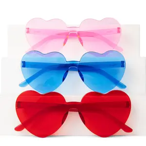 Plura Rave Heart Diffraction Sunglasses (6, Multicolor)