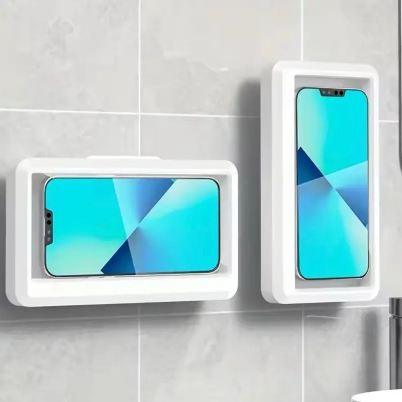 360 Rotation Waterproof Anti-fog Mobile Phone Case for Bathroom Shower Phone Holder Touchable Shower Phone Stand Mount