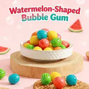 Watermelon Bubble Gum, 4.23oz/box, Juicy Watermelon Flavor, Chewy Bubble Gum for Kids & Adults, Party Favors, Office Snack Jars, Gluten-Free, Perfect for