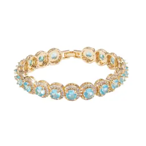 LOVEDEN Three-Color High-End Copper Alloy Zircon Inlaid Round Diamond Bracelet Versatile Selection for Stylish Wearers Fashion Jewelry Accessories