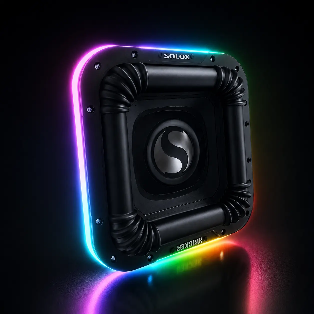 Square Subwoofer RGBIC LED Ring Lights for Kicker Solo X & L7