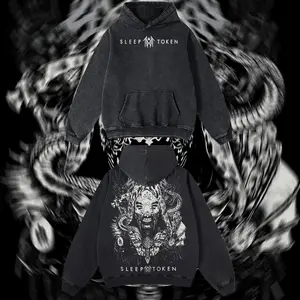 BoostedStyle- Sleep Tooken V3 Heavy Metal Graphic T‑Shirt, R&B Music Graphic Hoodie, Y2K Pop Synthpop band tee, Mexico style menswear
