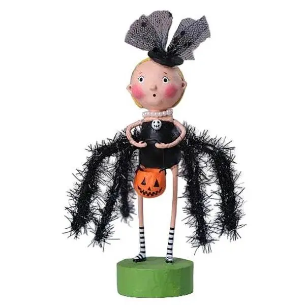 Black Widow Folk Figurine - Lori Mitchell Hand-Painted, 5.5" Tall, Spider Legs, Limited Run Home Decor Statue - New for 2026