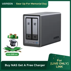 【LIVE ONLY】UGREEN NASync DXP2800 2-Bay Desktop NAS, Intel N100 Quad-core CPU, 8GB DDR5 RAM, 2.5GbE, 2 * M.2 NVMe Slots, 4K HDMI, Network Attached Storage （Drives Not Included） ,TiktokShopSpringGlowUp outdoorfun