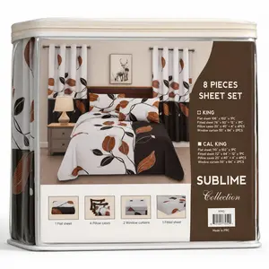 Familly Store :8-Piece Bed Sheet Set, Textiles & Soft Furnishings Bedding Collection