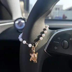 Steering Wheel Bead Hanging Ornament Accessories, Car Beaded Decoration, Car Interior Decoration, Unique Trendy Gift, Automotive Accessory Hang Decor, Car Trinkets