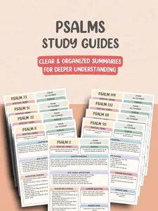 Psalms Study Guides: Chapter-By-Chapter Summaries for Deeper Understanding