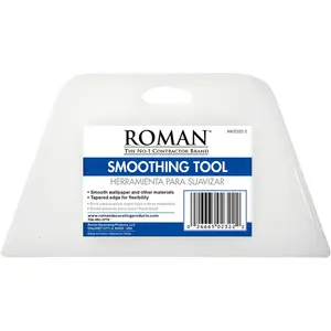 Roman's Wallpaper Smoothing Tool - 7.75-Inch Plastic Smoother for Home Improvement and Wallpaper Installation, White Roman Decorating Products