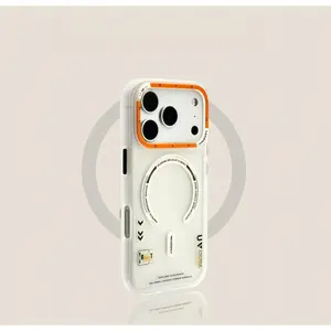 Compatible with iP17Pro Phone Case Magnetic New iP16promax Protective Case 15 Phone Cover Creative Simple 14pro Protective Case Matte Transparent
