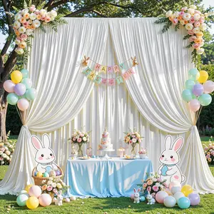 Glitter Backdrop Curtains - 2 Panels 5x10FT Satin Photo Backdrop, Wrinkle-Free Shimmer Back Drop Cloth Shiny Drapes for Photobooth Wedding Birthday Parties Photoshoot Background Decorations