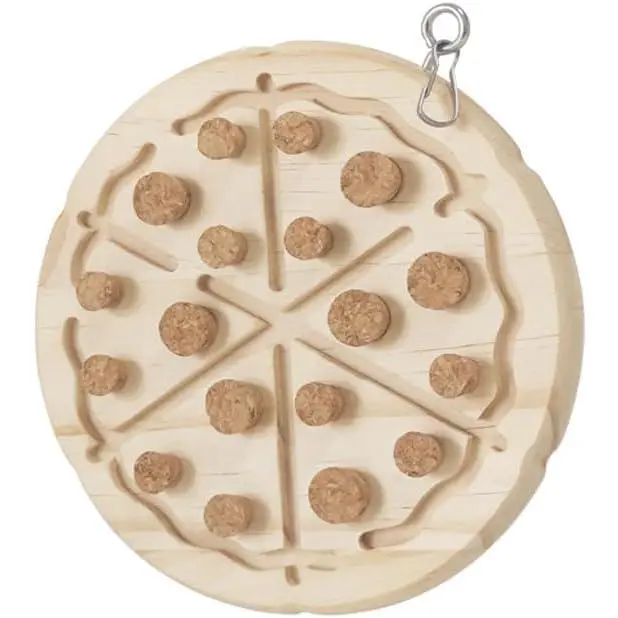 ChirpChirp Parrot Chew Toy with Soft Corks & Wood - Biting Training & Foraging Bird Toys for Conures, Parakeets. All-Natural Wooden Bird Cage Accessories & Parakeet Cage Toys for Mental Stimulation.