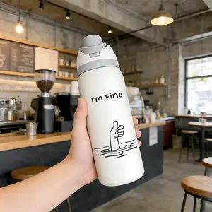 32oz Insulated Traveler Tumbler, Stainless Steel Cold & Hot Drink Cup, Creative Design, Perfect Gift for Women, Home, Portable Outdoor Exercise, Travel, Bottles, Drinkware