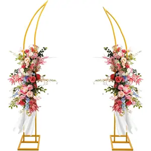 Wedding Flower Arch Stand  Half Arch 2 count Curved Backdrop Stand 6.2&6.9 Ft For Wedding Ceremony Bridal Shower Heart Arch Stand For Proposal Climbing  Garden Arch Party Decorations