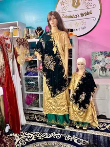 Stone Gold Green Somali Malhis Bridesmaids Dirac set