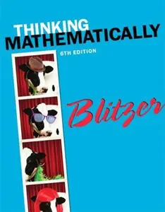 USED-Thinking Mathematically by Robert Blitzer (Hardcover)
