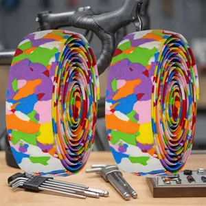 Universal Bike Handlebar Grip Tape, Non-Slip Rubber Wrap for Road Mountain Bicycles, High Elasticity Wear-Resistant Handlebar tape with 2 bar end plugs, Eco-Friendly anti-Aging Diy Cycling upgrade Kit for Sports Commute Bike Repair Accessories