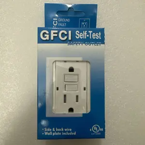 GFCI Outlet 15A Receptacle Ground Fault Self Test Outlet UL Listed White Wall Tamper Resistant Electrical Socket Residential & Commercial Use