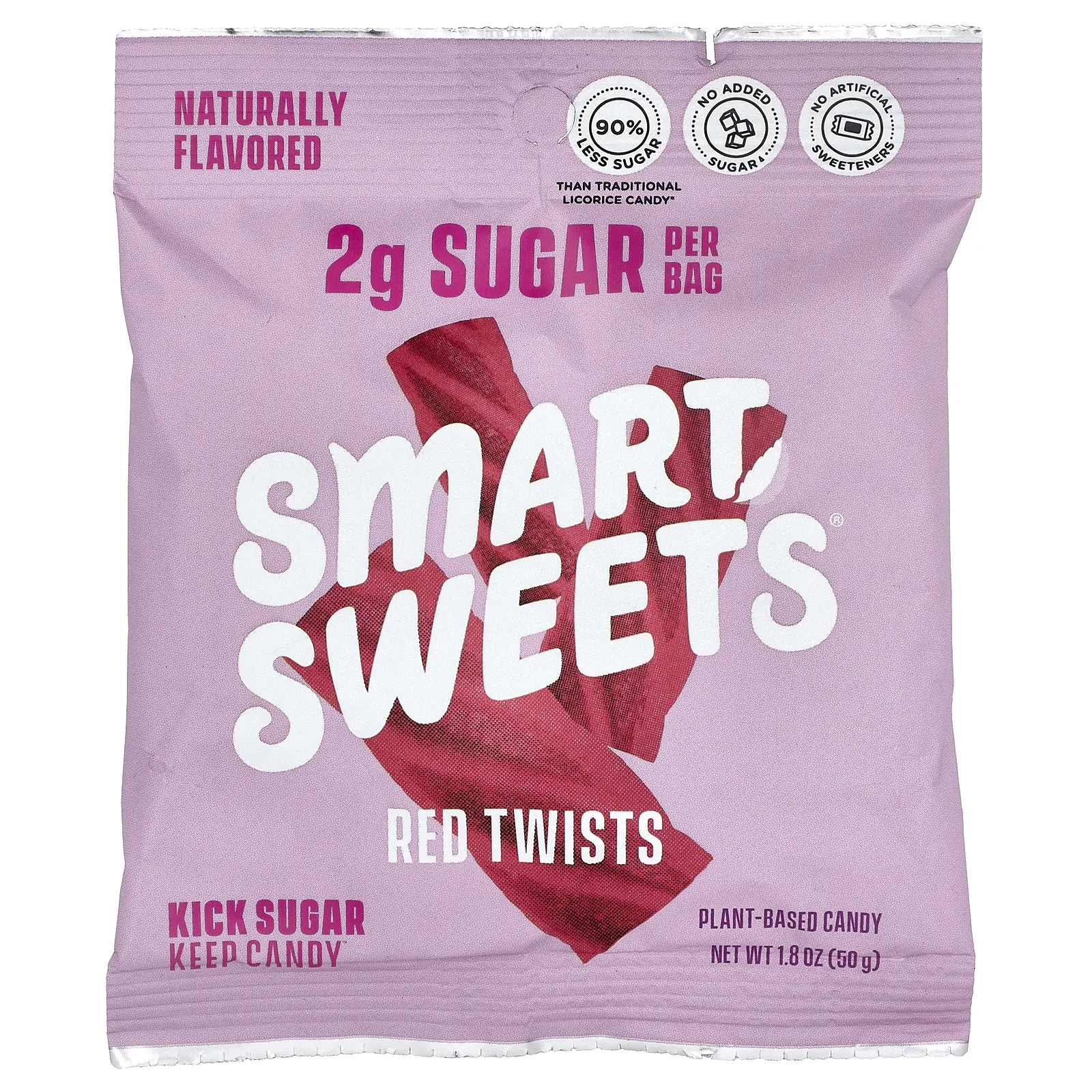 SmartSweets Red Twists, Berry Punch, 1.8 oz (50 g)