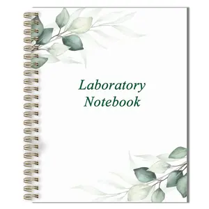 Lab Notebook/Laboratory Notebook, Laboratory Notepad Quad Ruled Science Lab Book for Chemistry, Physics, Spiral Bound, Flexible Cover