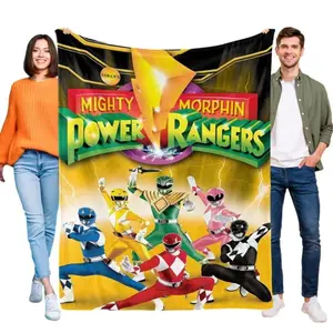 Mighty Morphin Power Rangers Throw Blanket – Soft Cozy Flannel Blanket for Kids & Adults, Warm Bed, Sofa & Home Use, Perfect Gift for Birthday, Christmas, or Fans