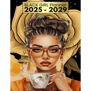 Black Girl Monthly Planner 2025-2029: African American Calendar From January 2025 to December 2029 (60 Months) with US Federal Holidays & Inspirational Quotes.Large Size 8,5"x11" Paperback – April 21, 2024