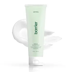 Zenttu Barrier+ Korean Moisturizer | Ceramide NP + Madecassoside for Dry & Sensitive Skin | Microbiome Support Recovery Cream | Dermatologically Tested PII 0.00 | Made in Korea | 3.38 fl oz