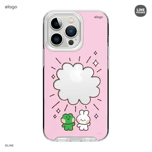 LINE FRIENDS | elago minini Case for iPhone 13 Pro - Shockproof Protective Smartphone Cover Accessory [4 Styles]