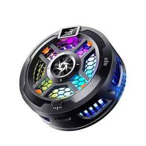 temperature display  Xiong Yu SL-18 Cooling Fan for Mobile Phone  New Cell Phone Radiator Semiconductor Refrigeration Magnetic Absorption Digital Display Usbultra-slim design gadget accessories mobile gaming