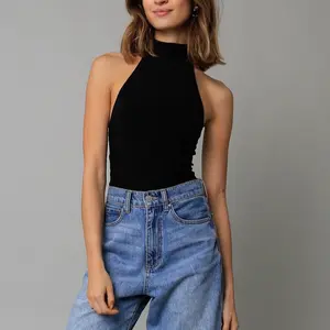 Victoria Sleeveless Mockneck Bodysuit