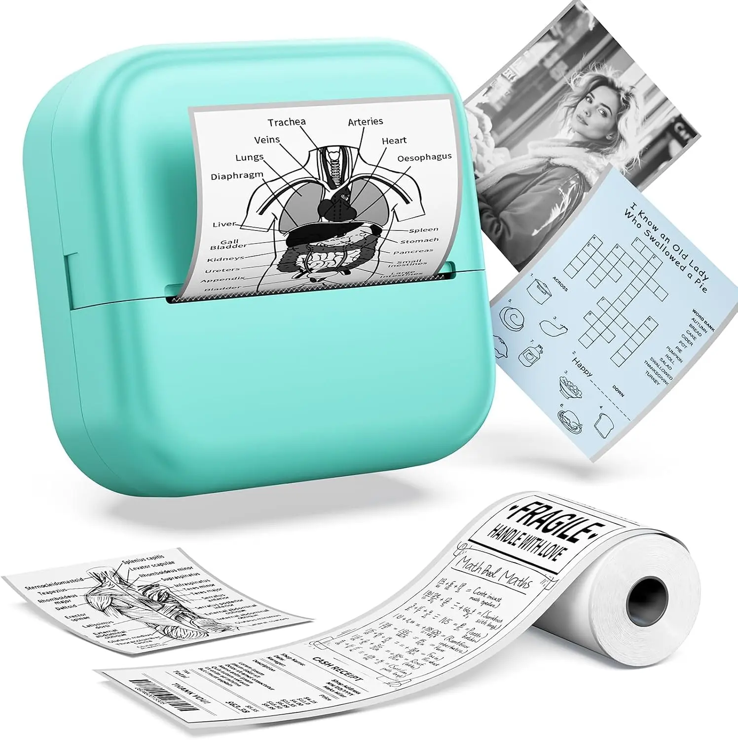 Mini Sticker Printer with AI App and Portable Thermal Printing WCZ
