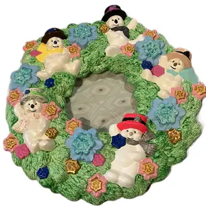 Hand Painted Snowman Wreath for Festive Home Decor