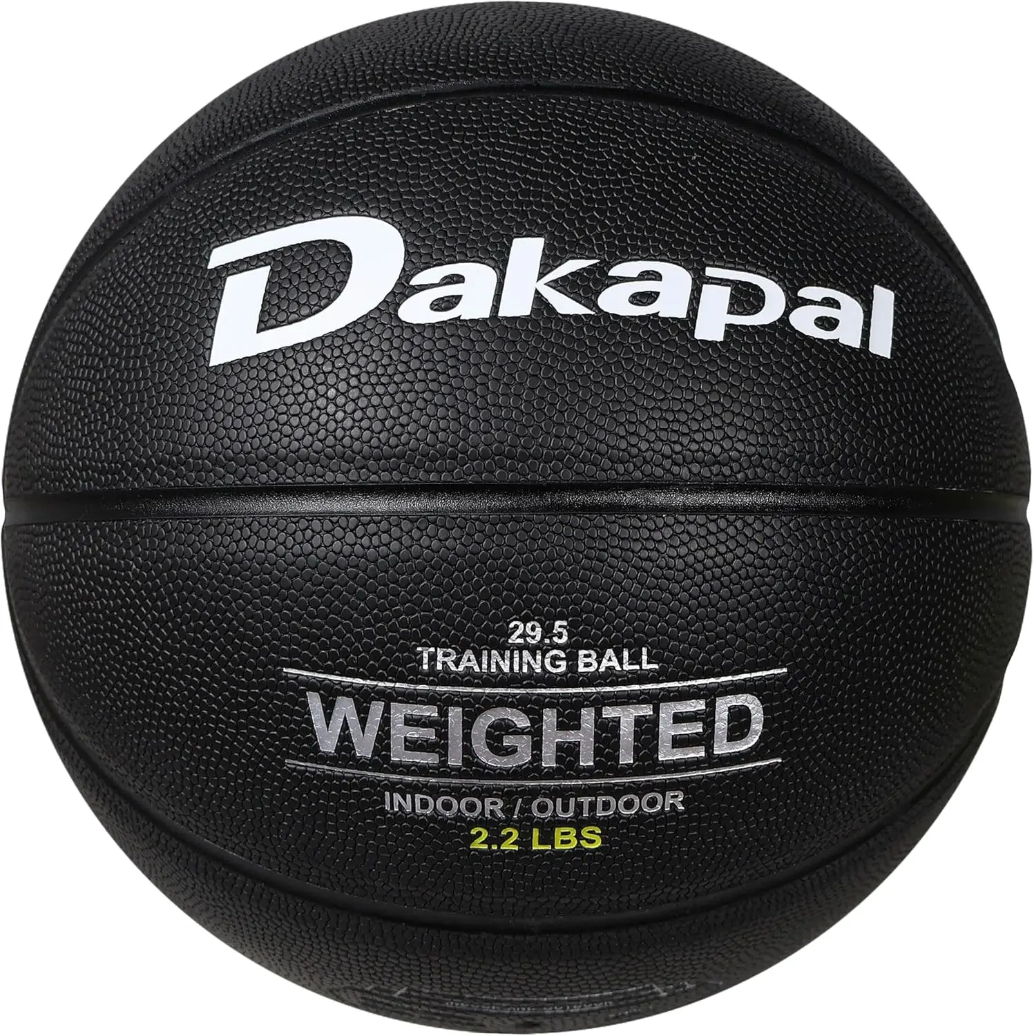 Weighted Heavy Training Basketball, Size 6/7 Black 2.2LBS/3LBS/3.3 LBS Weight PU Durable for Trainer and Dribbling Passing, Indoor and Outdoor Usage