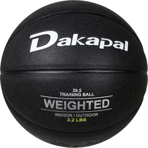 Weighted Heavy Training Basketball, Size 6/7 Black 2.2LBS/3LBS/3.3 LBS Weight PU Durable for Trainer and Dribbling Passing, Indoor and Outdoor Usage