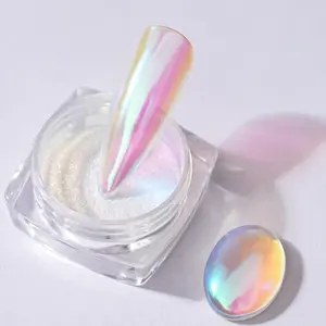 0.3g Mermaid Unicorn Chrome Nail Powder - Aurora Iridescent Pigment for Nails, Eyes & Resin Art, Salon Quality Mirror Effect Manicure Powder, No Lamp Needed, Perfect for DIY Crafts & Holiday Gifts