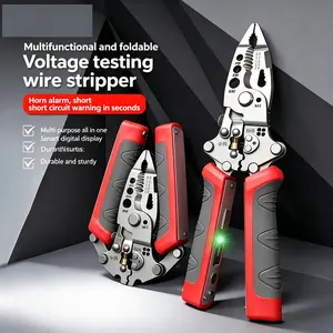 16 in 1 Professional Multi - Function Pliers with Flathead & Phillips Screwdrivers, Wire Stripper, Crimper, Hex Key Wrench, Bolt Cutter, Voltage Tester, Cable Cutter, Wire Spooler, Puncture Knife, Precision Wire Cutter, Hex Socket, Insulated Grip
