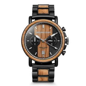 Whiskey Black Chrono 44mm Men's Fashion Watch