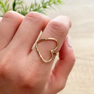 Gold Heart Statement Ring