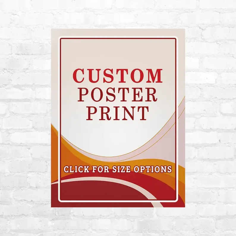 Personalized Custom Poster - Family Photo, Wedding Theme Wall Decor for Home