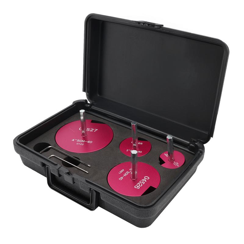 Areyourshop Mechanical Cutting Tool Set - Professional Plastic Pipe Reamer Kit for 1/2" Drills, High-Precision Alloy Cutters for PVC CPVC ABS Pipes Includes Sturdy Case